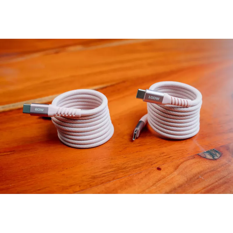 Verbatim Sync & Charge Cable magnético – 60 W USB-C a USB-C, 120 cm, rosa