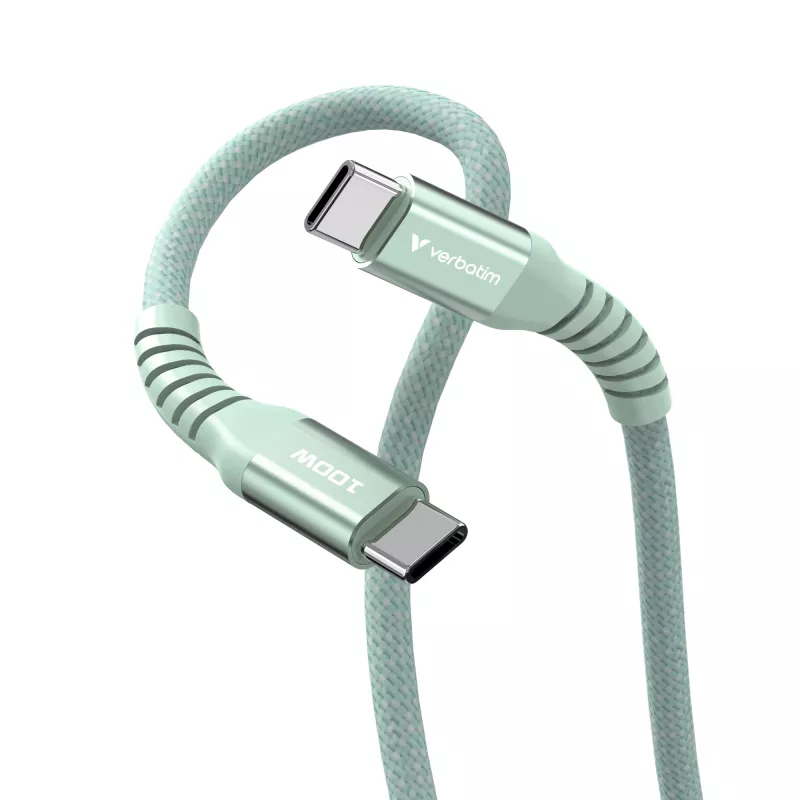 Verbatim Sync & Charge Cable magnético - 100W USB-C a USB-C 120 cm verde
