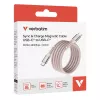 Verbatim Sync & Charge Cable magnético – 100W USB-C a USB-C, 120 cm, rosa
