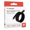 Verbatim Sync & Charge Cable magnético – 60 W USB-C a USB-C, 120 cm, negro