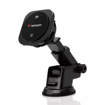 Verbatim Charge 'n' Drive Qi2 cargador inalámbrico magnético para coche, coche, USB, carga inalámbrica, 1 m, negro