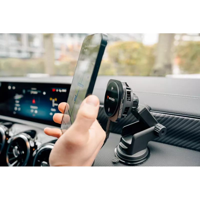 Verbatim Charge 'n' Drive Qi2 cargador inalámbrico magnético para coche, coche, USB, carga inalámbrica, 1 m, negro