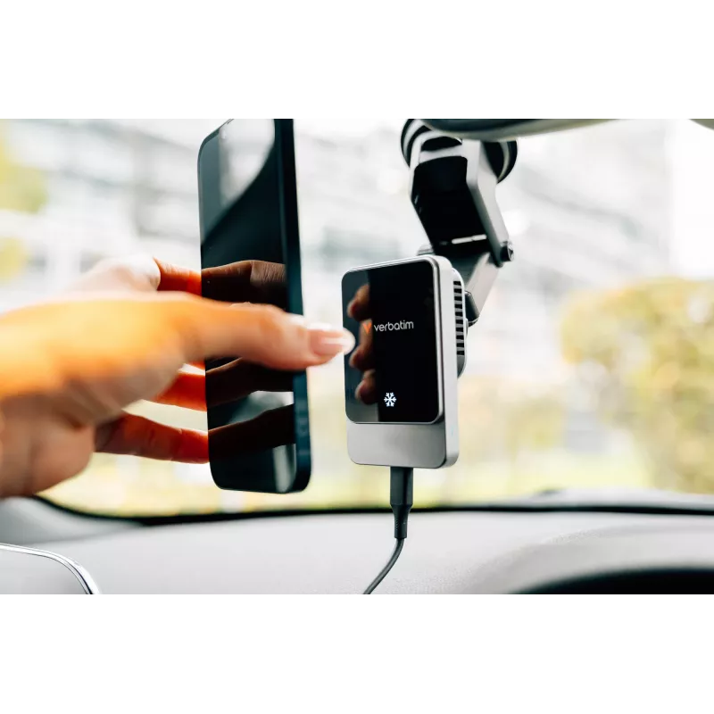 Verbatim Charge 'n' Drive cargador inalámbrico magnético para coche, coche, USB, carga inalámbrica, 1 m, negro