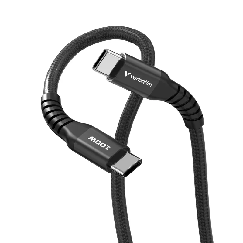Verbatim Sync & Charge Cable magnético – 100 W USB-C a USB-C 120 cm negro