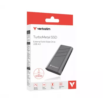 Verbatim TurboMetal SSD USB4 1TB USB Type-C USB4 Gen 2x2 plata