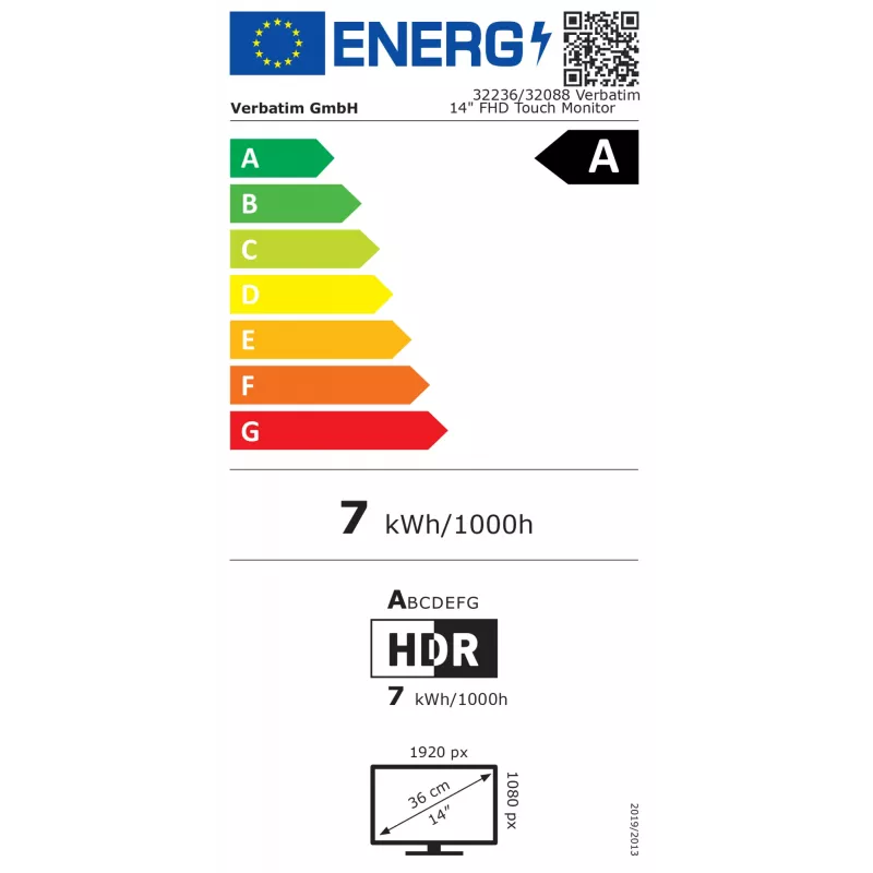 Verbatim monitor táctil portátil Light 14 pulgadas Full HD 1080p y alimentación inalámbrica