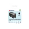 Verbatim UTA-06 adaptador de viaje universal 100W GaN III con 2 x USB-C PD y QC 4+ y 2 x conectores USB-A QC 3.0