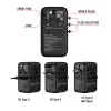 Verbatim UTA-10 adaptador de viaje universal 140W GaN III con 2 x USB-C PD 3.1 y QC 4+, 1 x USB-C PD 3.0 y 1 x conector USB-A QC 3.0