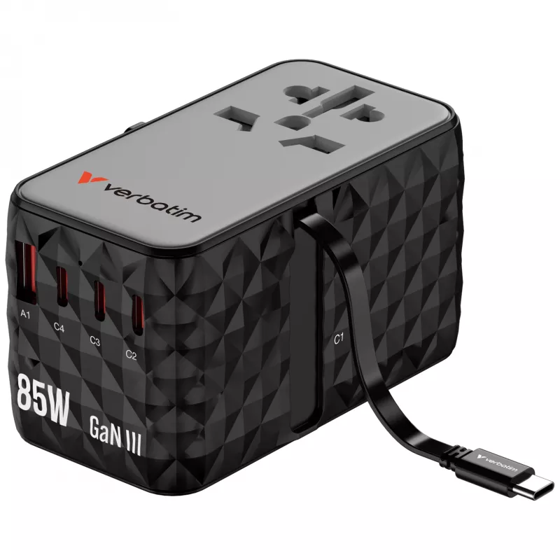 Verbatim Charge 'n' Travel Diamond 85W Cable retráctil CNT-02