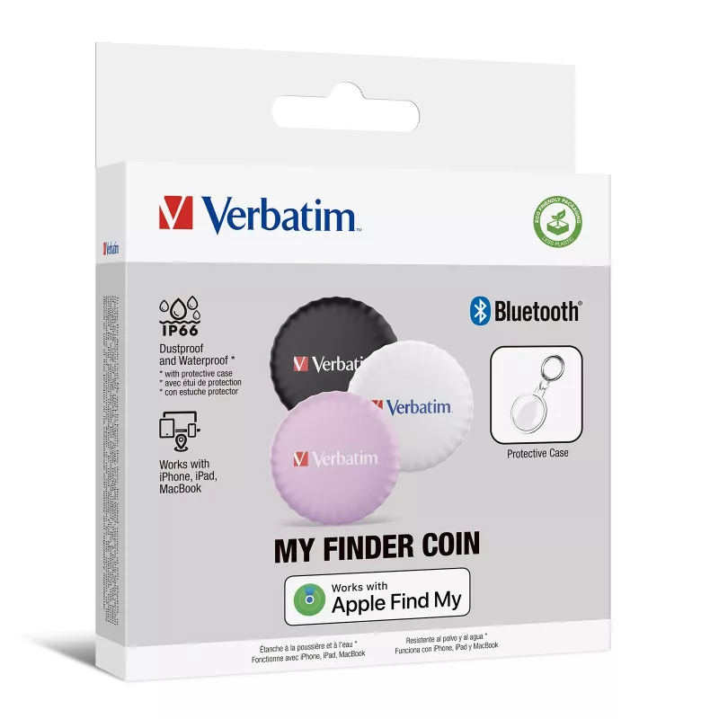 Verbatim 32135 rastreador/localizador GPS personal negro, rosa, blanco