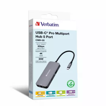 Verbatim CMH-05 USB Type-C 5000 Mbit/s plata