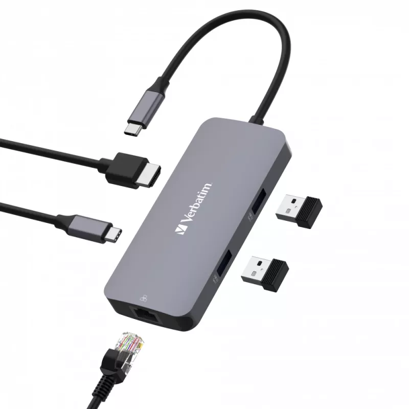 Verbatim CMH-05 USB Type-C 5000 Mbit/s plata