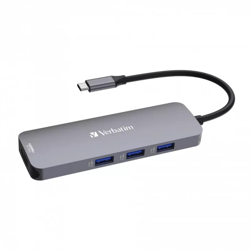 Verbatim CMH-08 USB Type-C 5000 Mbit/s plata