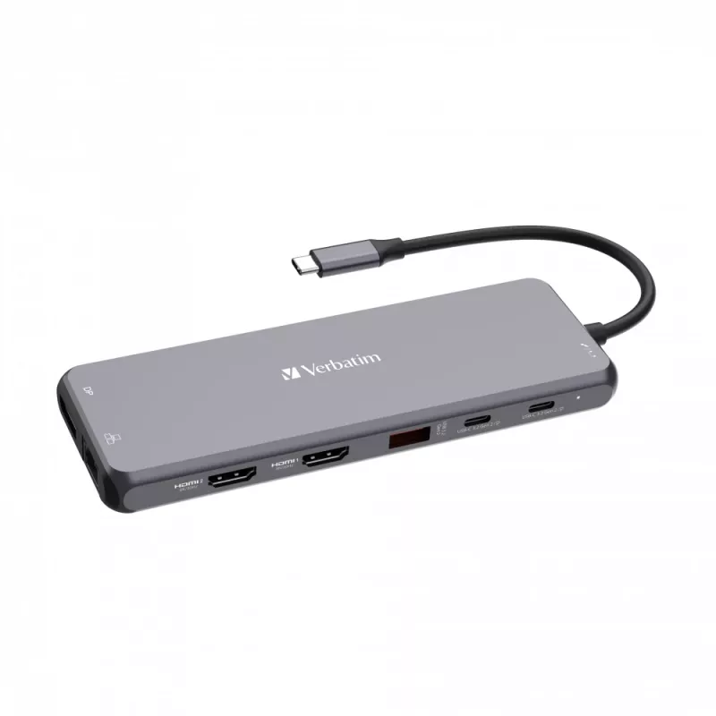 Verbatim CMH-13 USB Type-C hub 10000 Mbit/s plata
