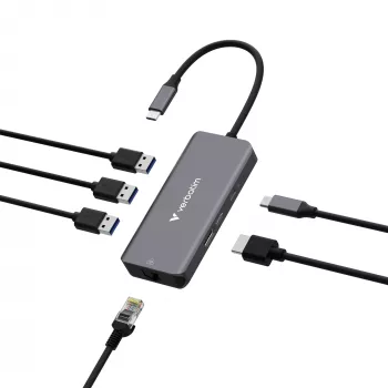 Verbatim USB-C Essentials hub multipuerto 6 puertos: RJ45, HDMI, USB-C PD, 3 x USB-A 3.2 Gen 1