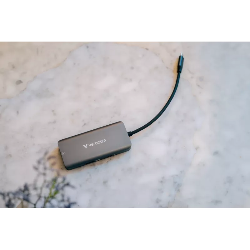 Verbatim USB-C Essentials hub multipuerto 6 puertos: RJ45, HDMI, USB-C PD, 3 x USB-A 3.2 Gen 1