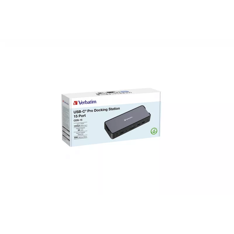 Verbatim CDS-15 Cable USB 3.2 Gen 1 (3.1 Gen 1) Type-C Negro, Gris