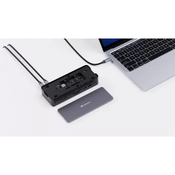 Verbatim CDS-15S Cable USB 3.2 Gen 1 (3.1 Gen 1) Type-C Negro, Gris