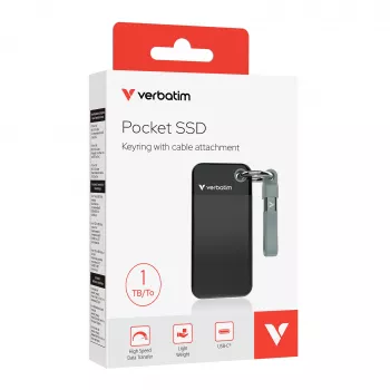 Verbatim Pocket SSD USB 3.2 Gen 2 1 TB Negro/Gris