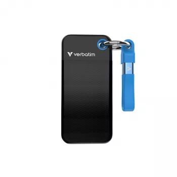 Verbatim Pocket SSD USB 3.2 Gen 2 1 TB Negro/Azul, 1 TB, USB Type-C, 3.2 Gen 2 (3.1 Gen 2), 1000 MB/s, 10 Gbit/s, Negro, Azul