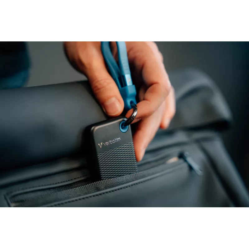 Verbatim Pocket SSD USB 3.2 Gen 2 1 TB Negro/Azul, 1 TB, USB Type-C, 3.2 Gen 2 (3.1 Gen 2), 1000 MB/s, 10 Gbit/s, Negro, Azul