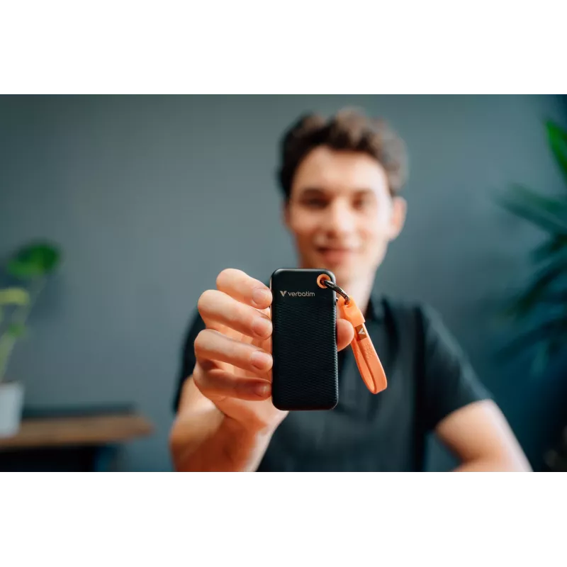 Verbatim Pocket SSD USB 3.2 Gen 2 1TB Negro/Naranja, 1 TB, USB Type-C, 3.2 Gen 2 (3.1 Gen 2), 1000 MB/s, 10 Gbit/s, Negro, Naranja