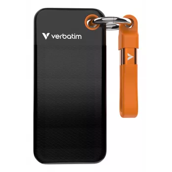 Verbatim Pocket SSD USB 3.2 Gen 2 2TB Negro/Naranja, 2 TB, USB Type-C, 3.2 Gen 2 (3.1 Gen 2), 1000 MB/s, 10 Gbit/s, Negro, Naranja