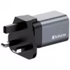 Verbatim GNC-35 Cargador GaN 35W con 1 x USB-C PD 35W / 1 x USB-A QC 3.0 (EU/UK/US)