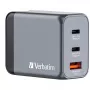 Verbatim GNC-65 Cargador GaN 65W con 2 x USB-C PD 65W / 1 x USB-A QC 3.0 (EU/UK/US)