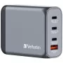 Verbatim GNC-100 Cargador GaN 100W con 2 x USB-C PD 100W / 1 x USB-C PD 65W / 1 x USB-A QC 3.0 (EU/UK/US)