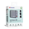 Verbatim GNC-100 Cargador GaN 100W con 2 x USB-C PD 100W / 1 x USB-C PD 65W / 1 x USB-A QC 3.0 (EU/UK/US)