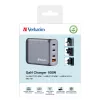 Verbatim GNC-100 Cargador GaN 100W con 2 x USB-C PD 100W / 1 x USB-C PD 65W / 1 x USB-A QC 3.0 (EU/UK/US)