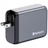 Verbatim GNC-100 Cargador GaN 100W con 2 x USB-C PD 100W / 1 x USB-C PD 65W / 1 x USB-A QC 3.0 (EU/UK/US)