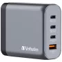 Verbatim GNC-140 Cargador GaN 140 W con 2 x USB-C PD 140 W / 1 x USB-C PD 20 W / 1 x USB-A QC 3.0 (EU/UK/US)