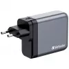 Verbatim GNC-140 Cargador GaN 140 W con 2 x USB-C PD 140 W / 1 x USB-C PD 20 W / 1 x USB-A QC 3.0 (EU/UK/US)
