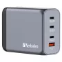 Verbatim GNC-200 Cargador GaN 200W con 2 x USB-C PD 100W / 1 x USB-C PD 65W / 1 x USB QC 3.0 (EU/UK/US)