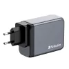 Verbatim GNC-200 Cargador GaN 200W con 2 x USB-C PD 100W / 1 x USB-C PD 65W / 1 x USB QC 3.0 (EU/UK/US)