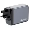 Verbatim GNC-200 Cargador GaN 200W con 2 x USB-C PD 100W / 1 x USB-C PD 65W / 1 x USB QC 3.0 (EU/UK/US)