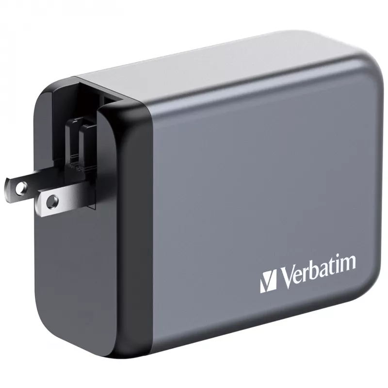 Verbatim GNC-200 Cargador GaN 200W con 2 x USB-C PD 100W / 1 x USB-C PD 65W / 1 x USB QC 3.0 (EU/UK/US)
