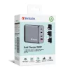 Verbatim GNC-240 Cargador GaN 240 W con 1 x USB-C 140 W / 1 x USB-C 100 W / 1 x USB-C 65 W / 1 x USB-A QC 3.0 (EU/UK/US)