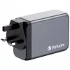 Verbatim GNC-240 Cargador GaN 240 W con 1 x USB-C 140 W / 1 x USB-C 100 W / 1 x USB-C 65 W / 1 x USB-A QC 3.0 (EU/UK/US)
