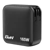 Verbatim Cargador Mini GaN 165W 4 puertos con conector US y adaptadores EU y UK