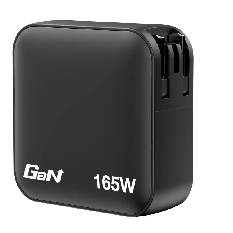 Verbatim Cargador Mini GaN 165W 4 puertos con conector US y adaptadores EU y UK