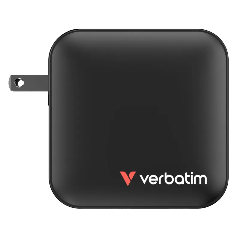 Verbatim Cargador Mini GaN 165W 4 puertos con conector US y adaptadores EU y UK