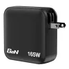 Verbatim Cargador Mini GaN 165W 4 puertos con conector US y adaptadores EU y UK