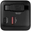 Verbatim Cargador GaN 65 W 2 puertos con cable retráctil, pantalla, conectores US y adaptadores EU y UK