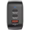 Verbatim Cargador Mini GaN 70W 3 puertos con conector US y adaptadores EU y UK