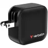Verbatim Cargador Mini GaN 70W 3 puertos con conector US y adaptadores EU y UK