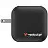Verbatim Cargador Mini GaN 70W 3 puertos con conector US y adaptadores EU y UK