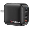 Verbatim Cargador GaN 100W universal negro carga rápida CA uso en interiores
